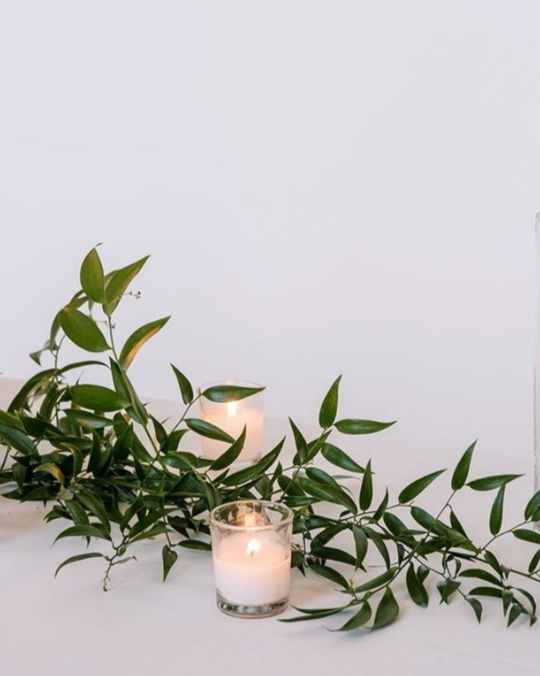 Fresh Garland Table Runner - Eucalyptus, Baby' Breath, Ruscus