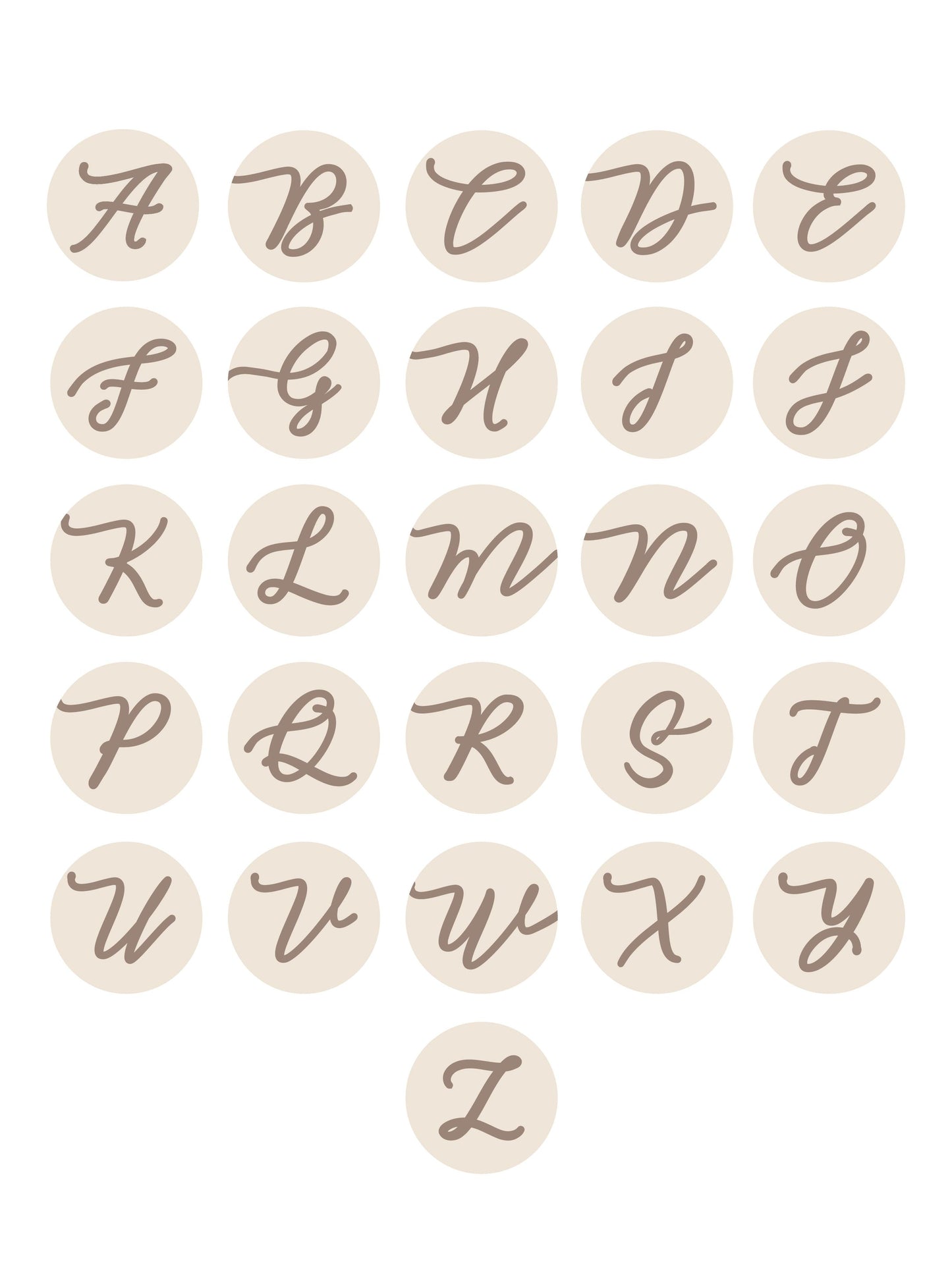 Letter wax stamp (cursive)