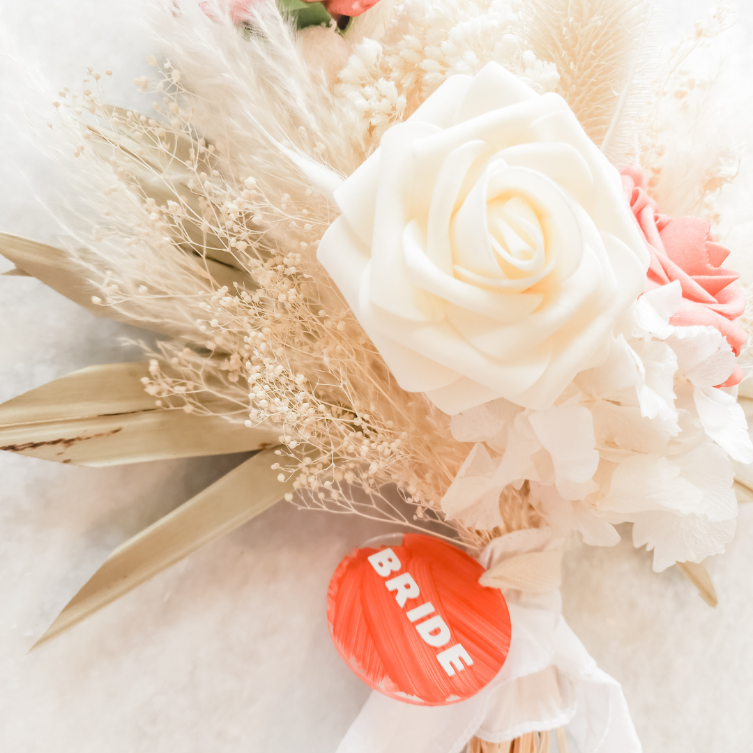 Sun Palm Bouquet - Touch of Rose Pink Large