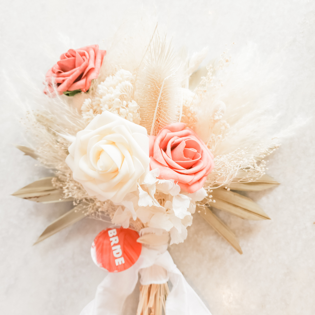 Sun Palm Bouquet - Touch of Rose Pink Large