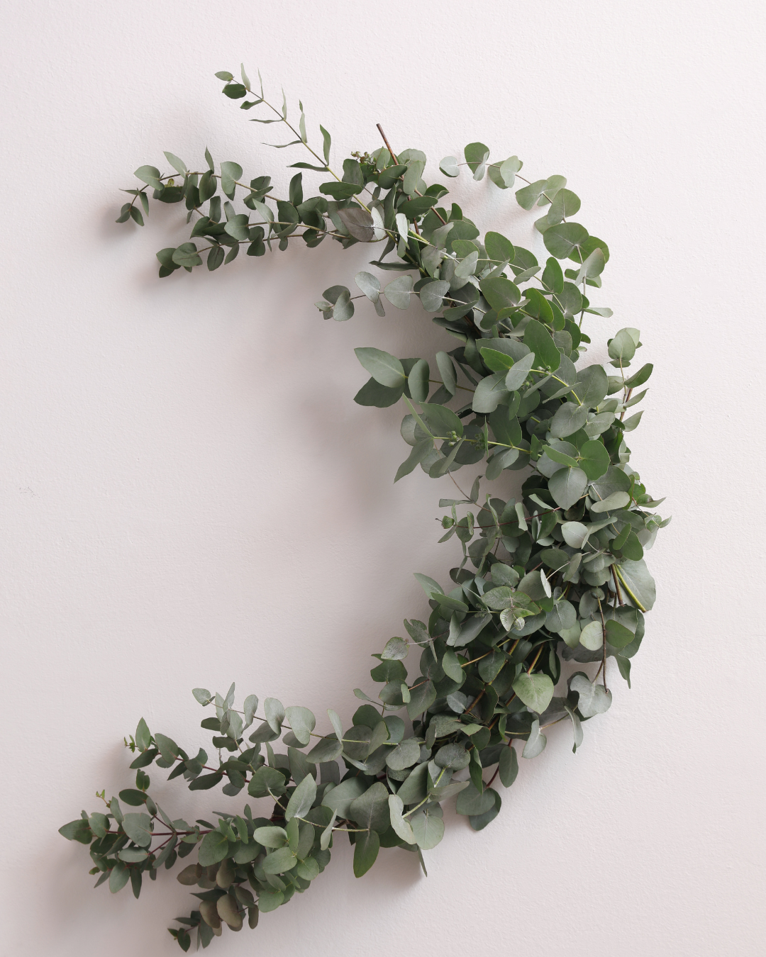 Fresh Garland Table Runner  - Eucalyptus, Baby' Breath, Ruscus