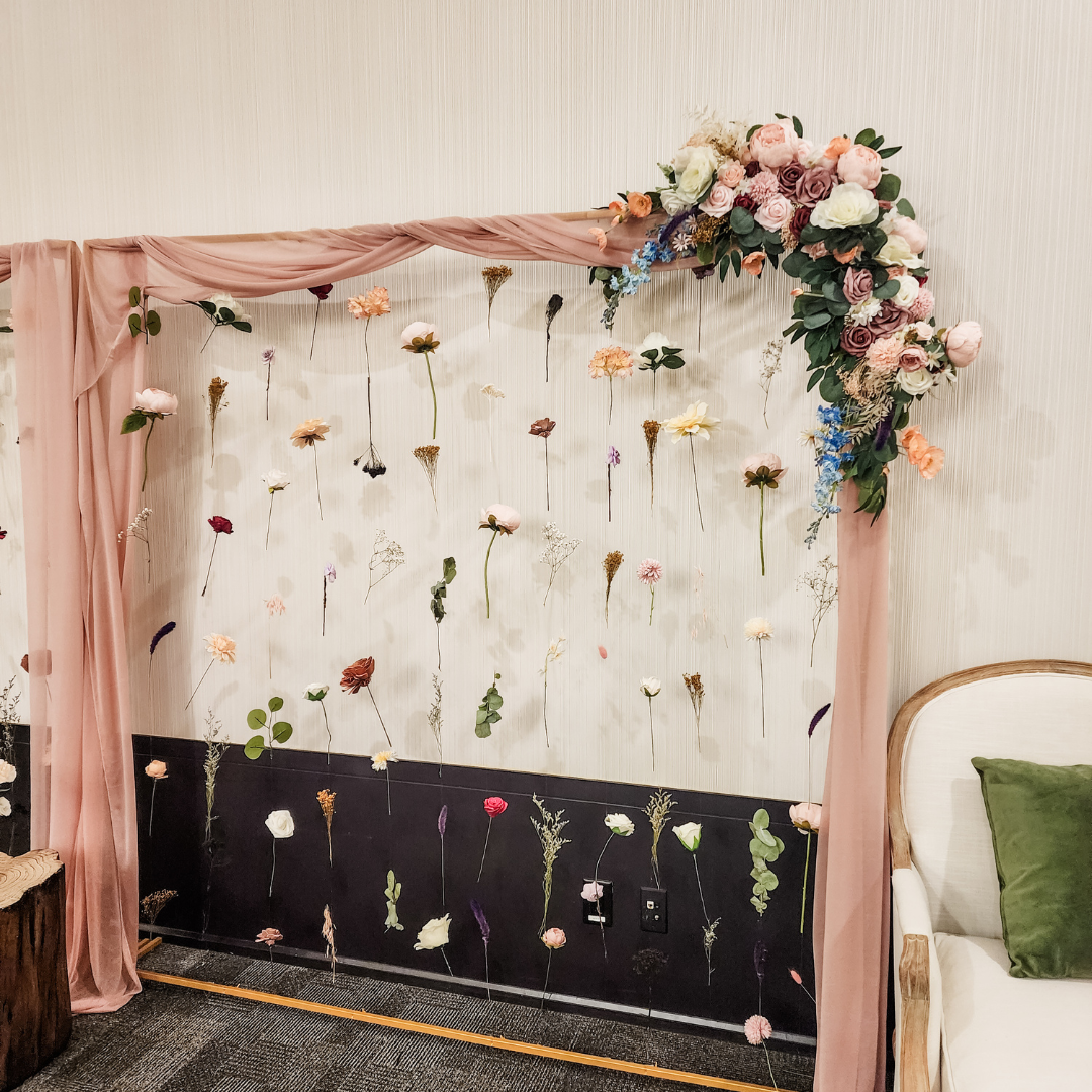 Floating Floral Backdrop Rental – Plantita & Co. Bloom Bar & Studio