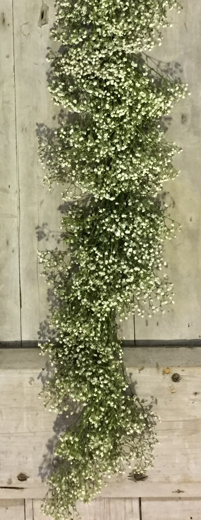 Fresh Garland Table Runner  - Eucalyptus, Baby' Breath, Ruscus