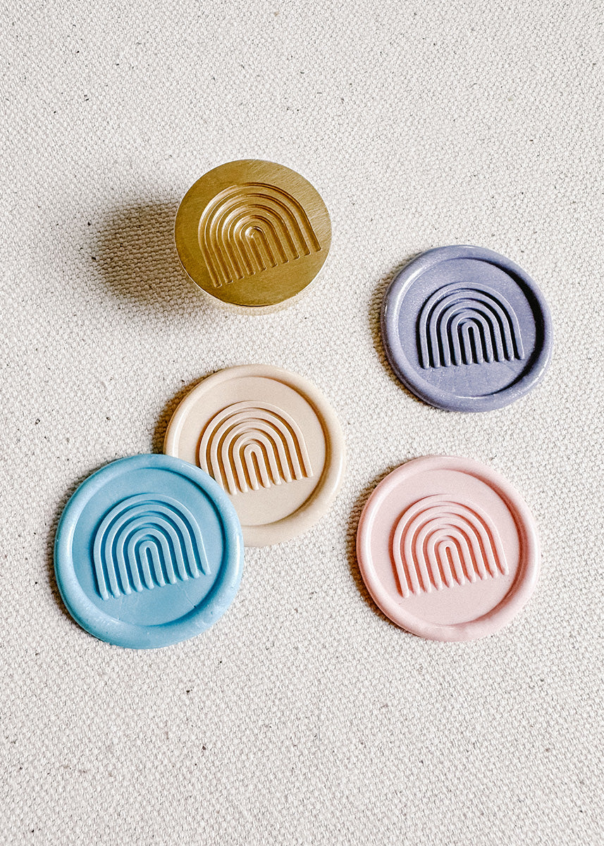 Rainbow wax stamp