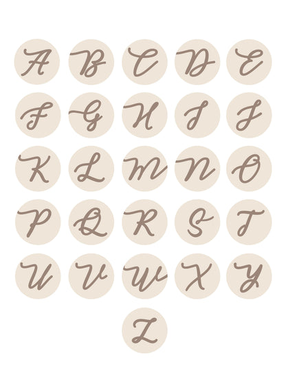 Letter wax stamp (cursive)