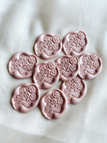 With Love Bouquet wax seals - Set of 9