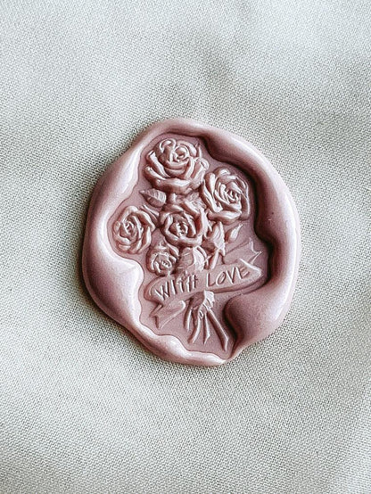 With Love Bouquet wax seals - Set of 9