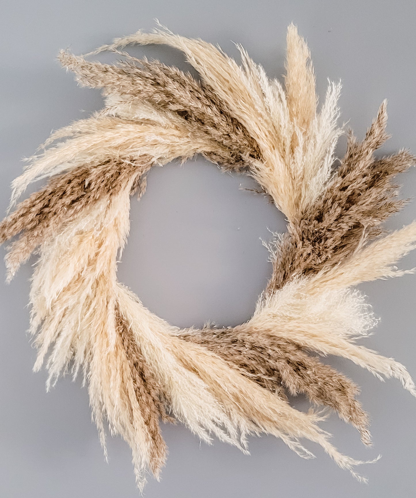 Mixed Pampas Grass Wreath