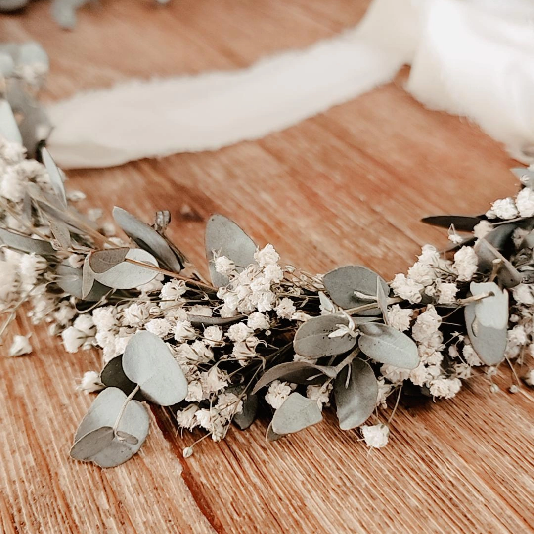 Flower Crown - Eucalyptus & Baby's Breath Flower Crown - Eucalyptus & Baby's Breath