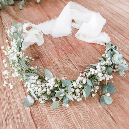 Flower Crown - Eucalyptus & Baby's Breath