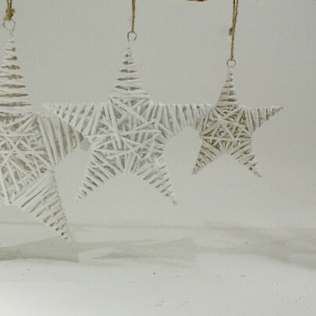 Woven Wooden Hanging Star