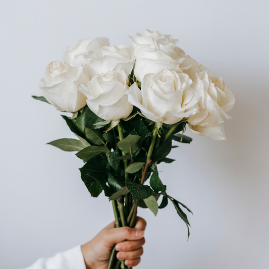 Dozen White Roses