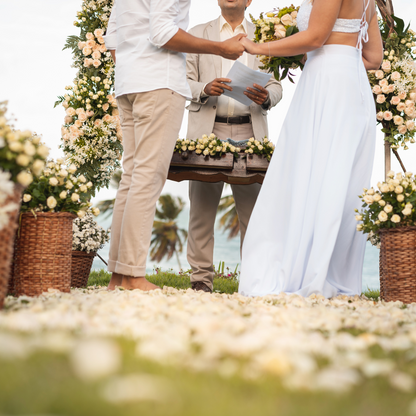 Natural Rose Petals Wedding Aisle Decor