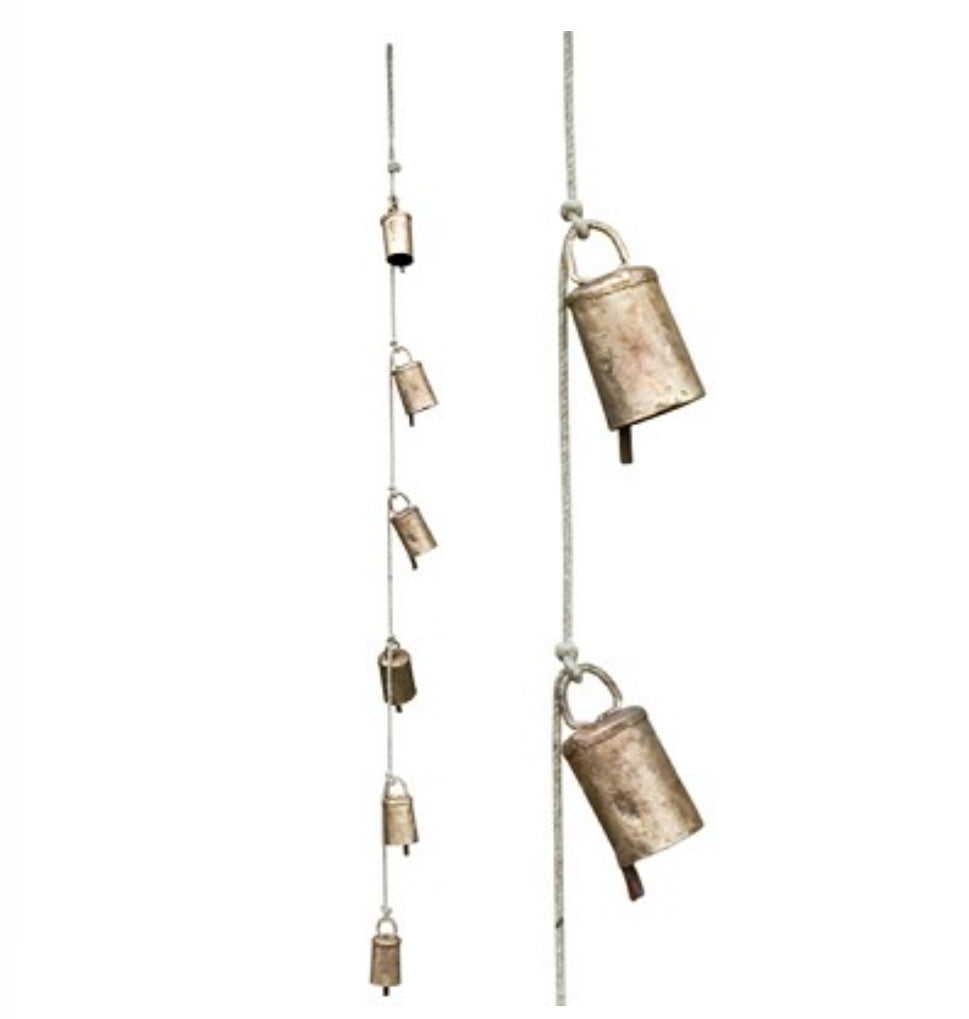 Rustic Graduated Cow Bells - (40 inch) 6/Rope